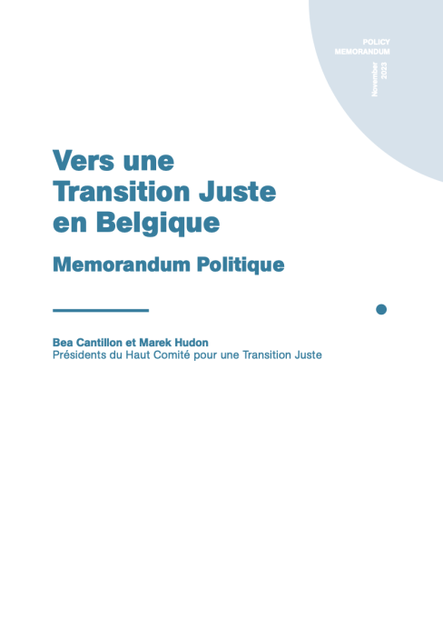 Towards a Just Transition in Belgium - Political Memorandum